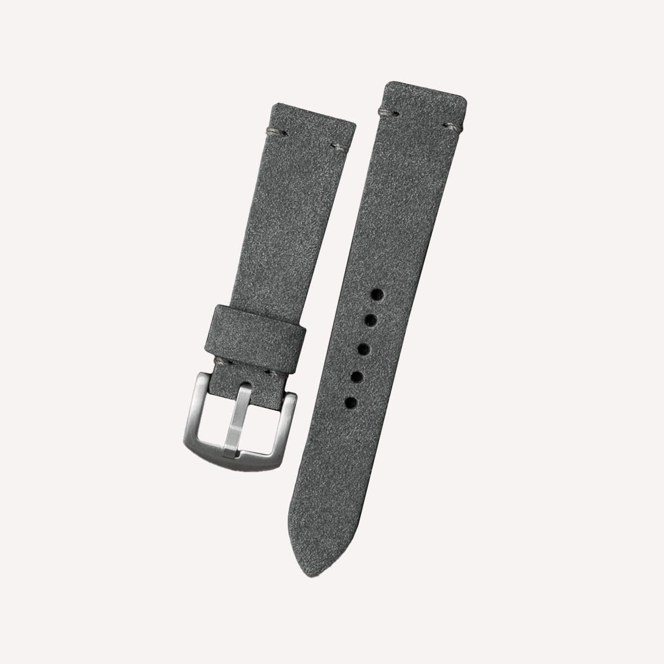 Bas And Lokes Everett Light Grey Suede Watch Strap