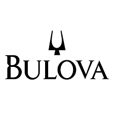 Bulova logo featuring a tuning fork above the word "BULOVA" in all capital letters.