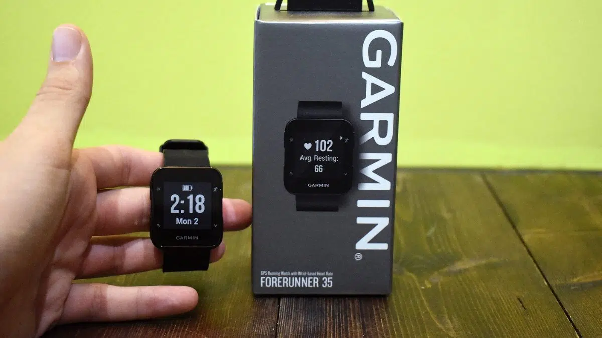 Garmin forerunner 35 on sale on woman's wrist