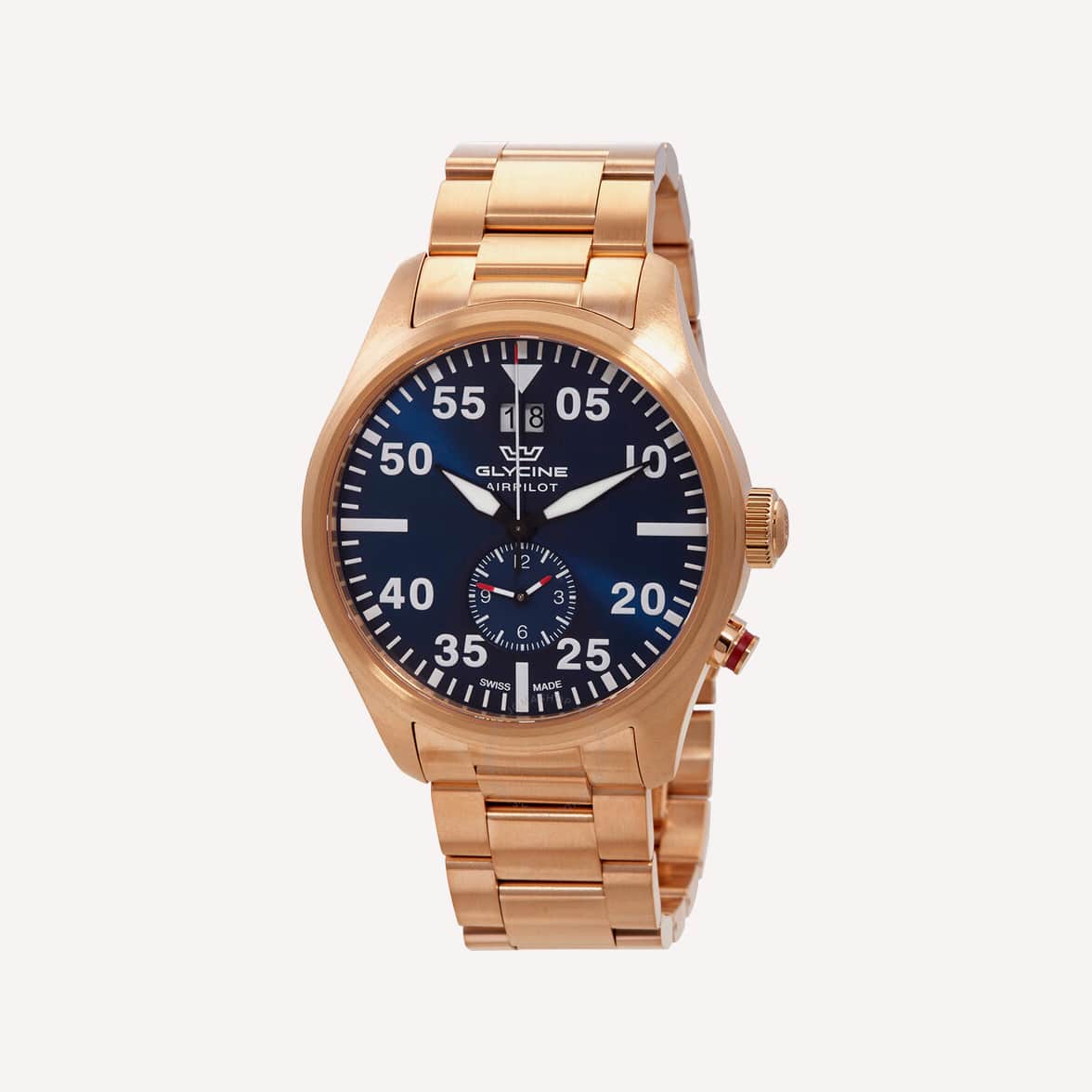 Glycine Airpilot Dual Time Chronograph Quartz Watch