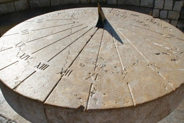 Spain. Tarragona. Ancient sundial