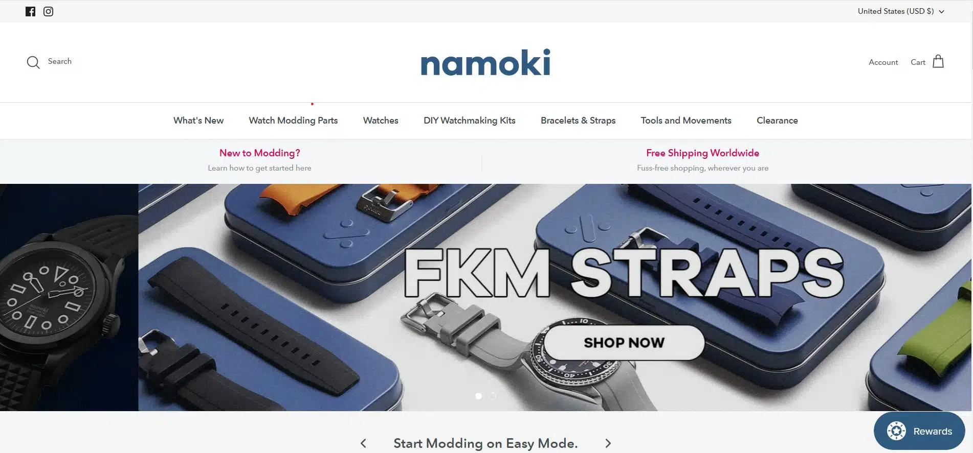 Namoki homepage