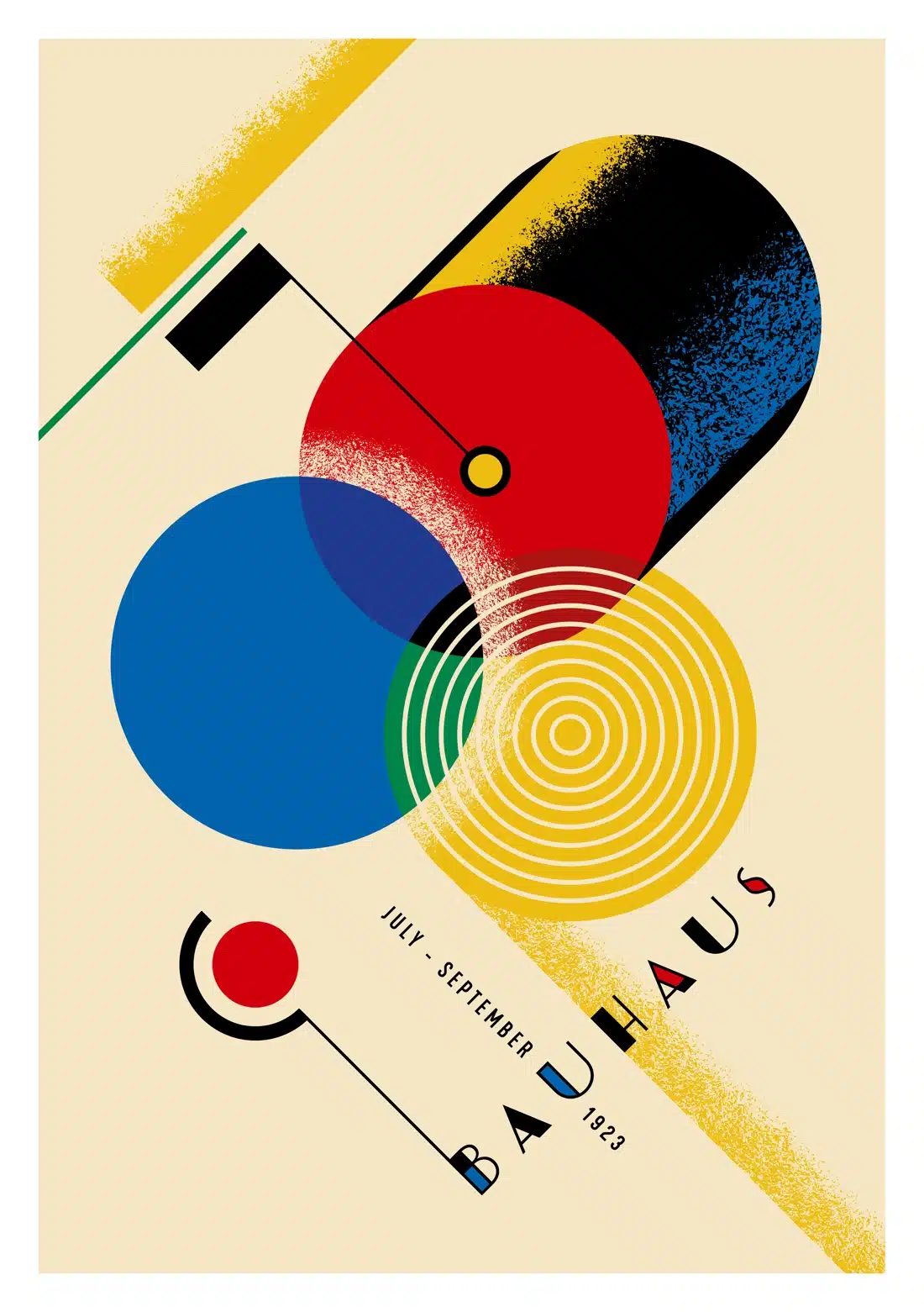 Original Abstract Poster Made in the Bauhaus Style