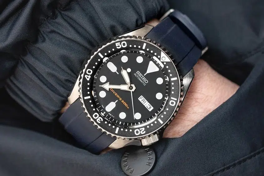 SKX007 on a Crafter Blue rubber strap