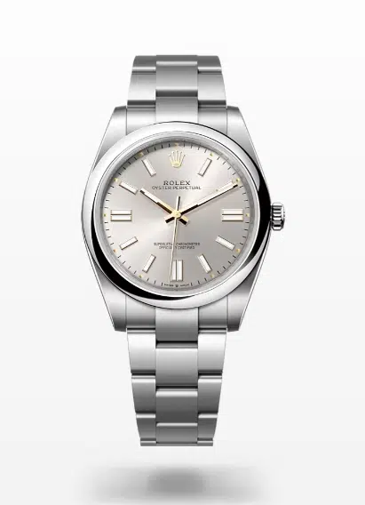 An Oyster Perpetual Rolex watch with classic yet innovative designs.