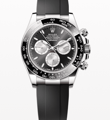 A Rolex Daytona watch with chronometer certification of it's cosmograph features.