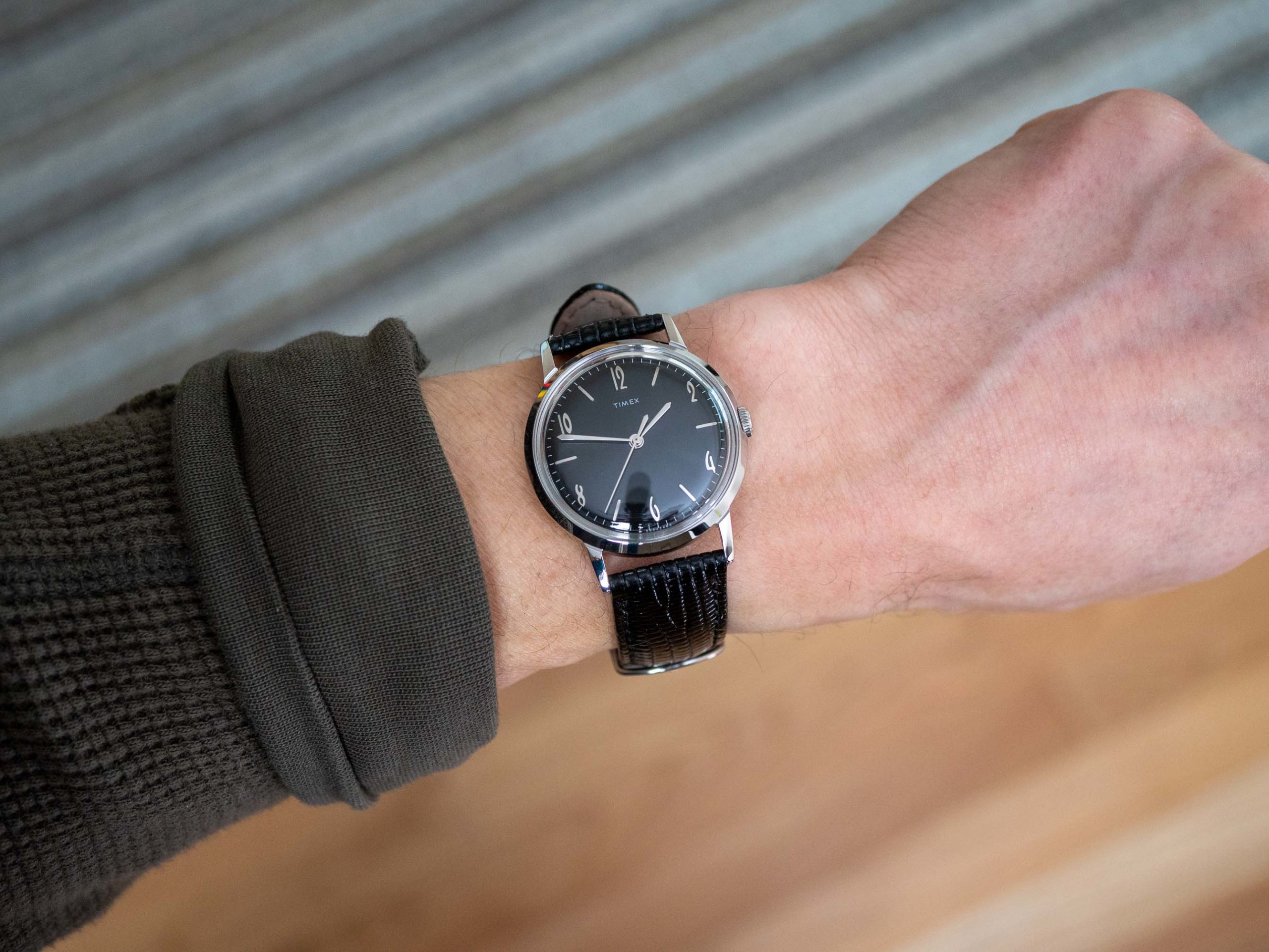 Timex Marlin 34 on wrist