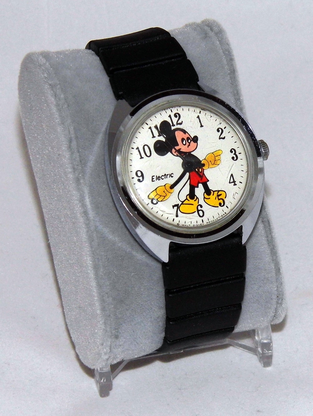Vintage Mickey Mouse Electric Wrist Watch By Timex