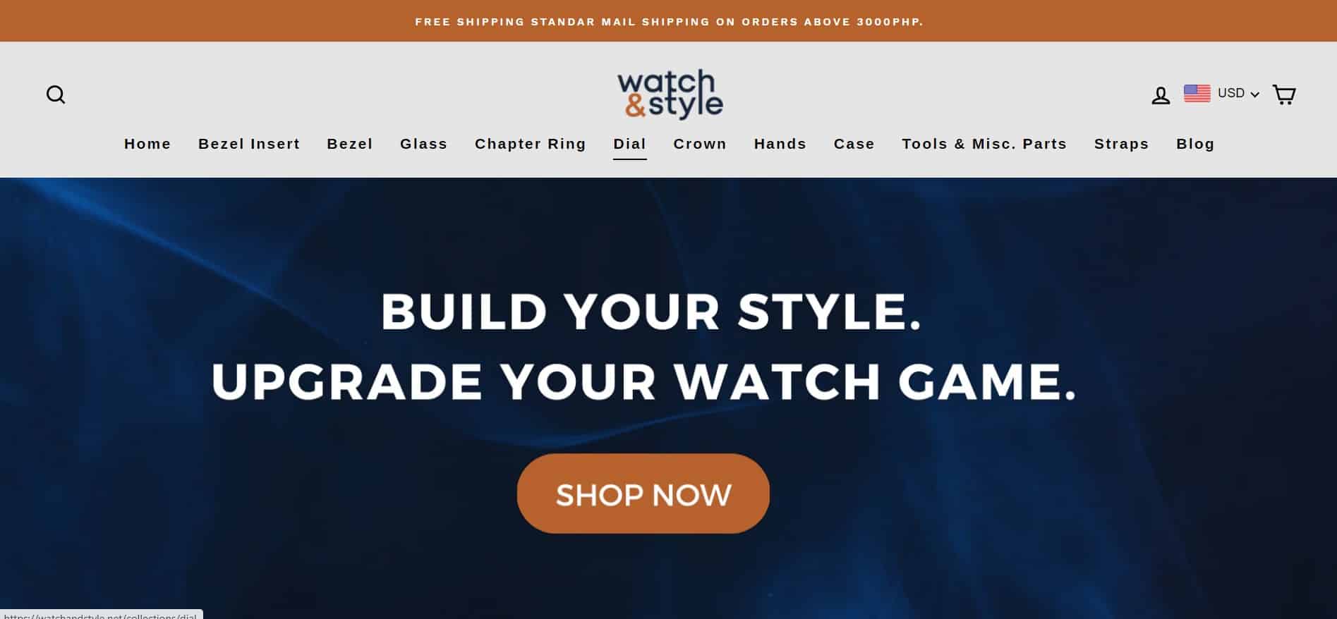 Watch and style homepage