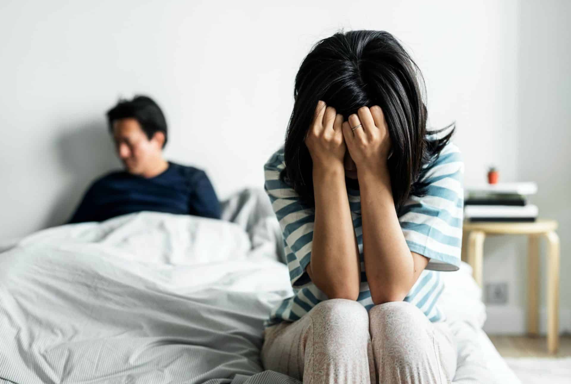 A woman getting stressed