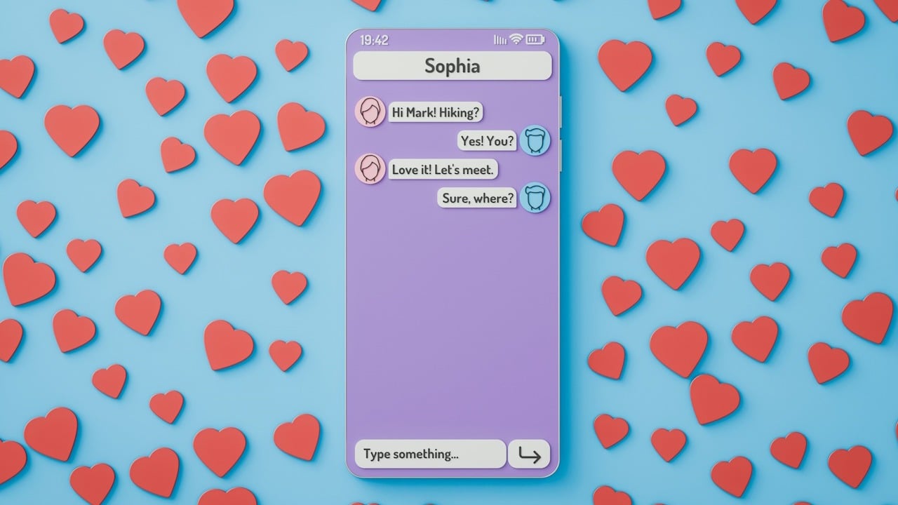 A chat showing on a mobile