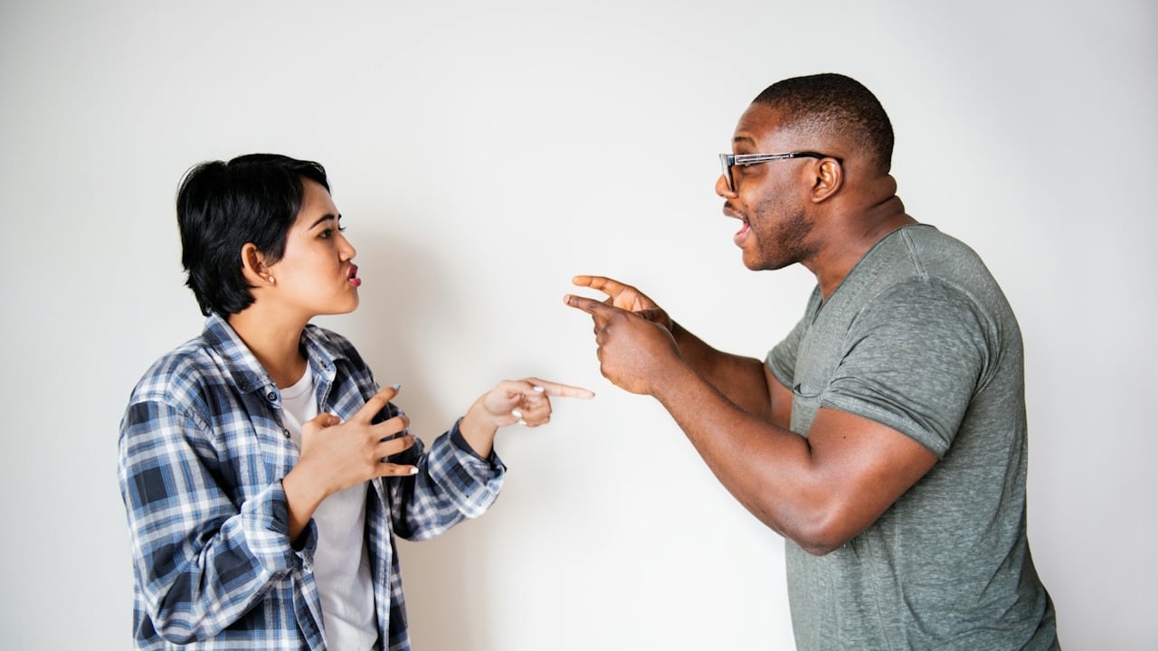A couple having an argument.