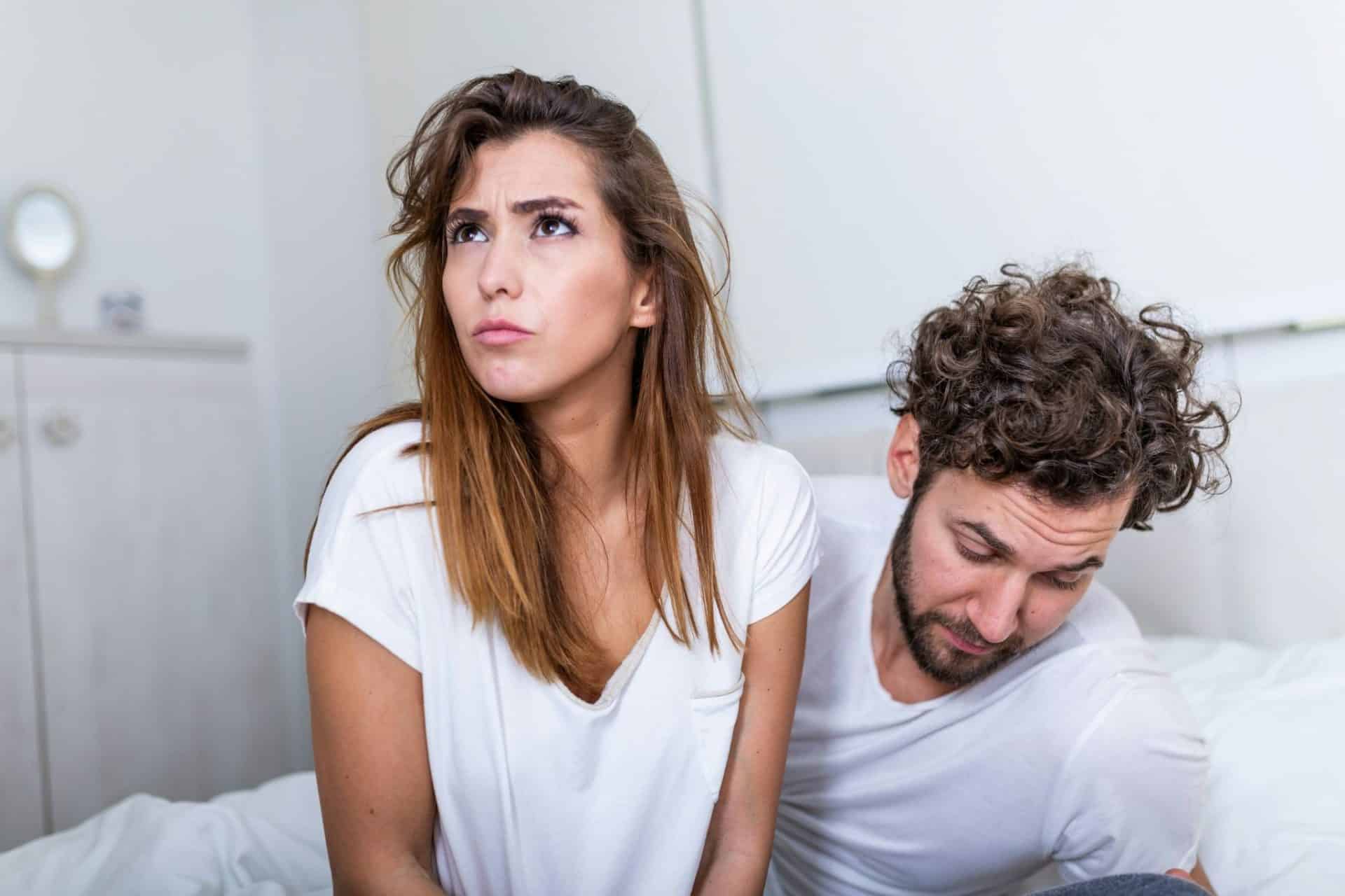 A man and woman arguing