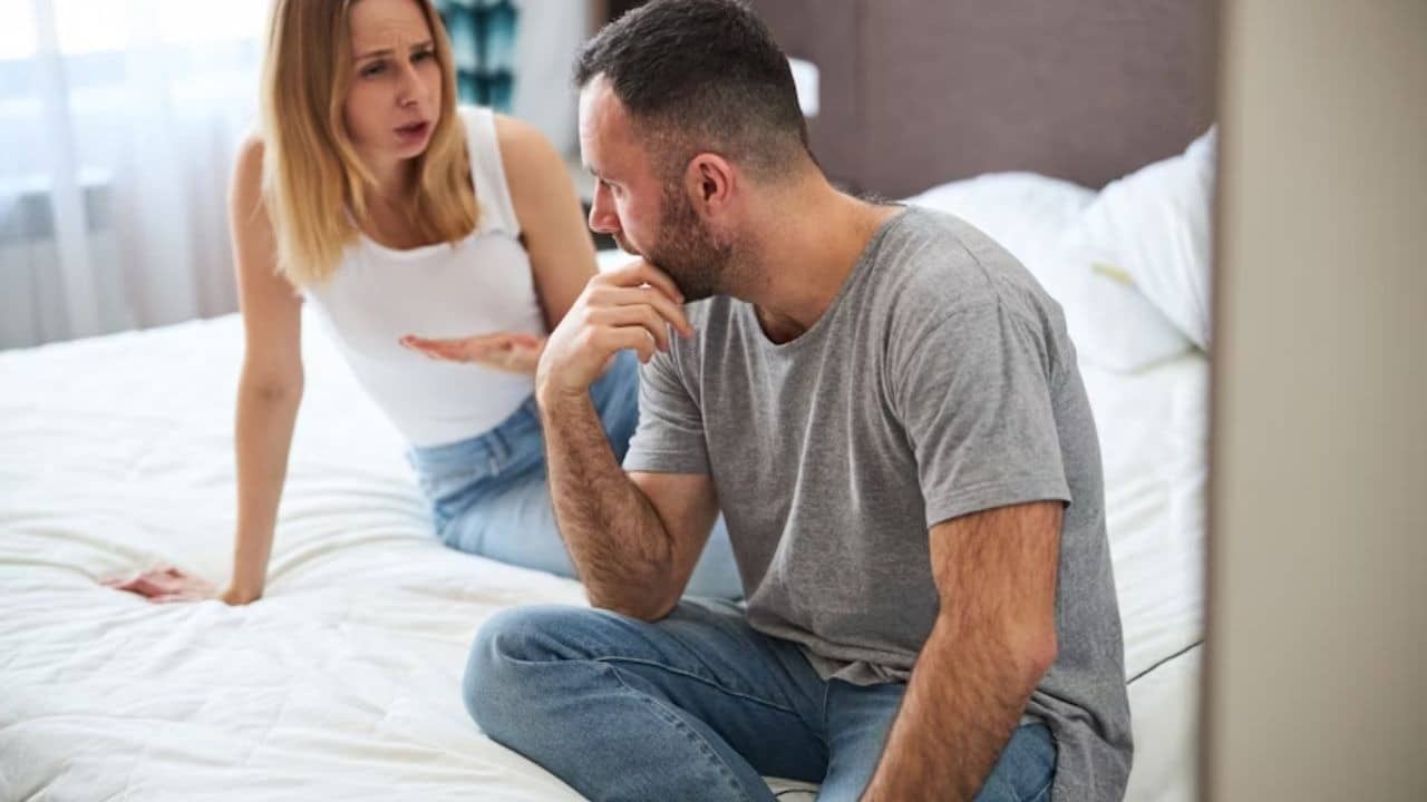 Man choosing calm response over argument during a discussion
