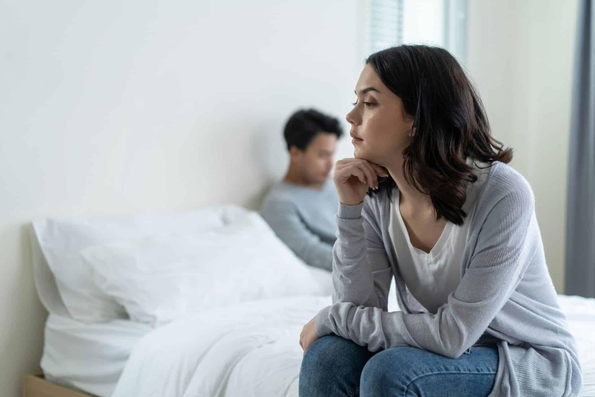 A woman does not talk to a man