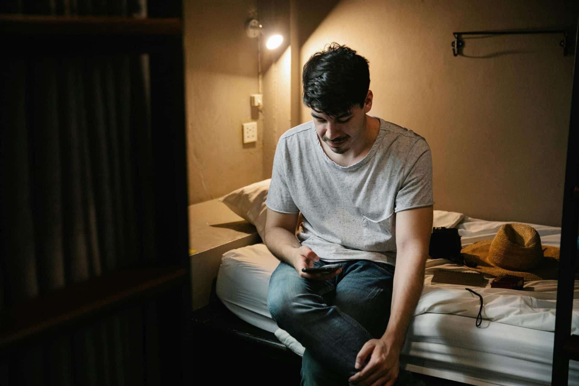 A man using a phone