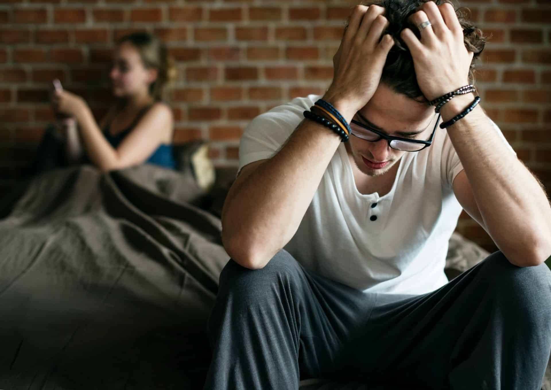 A man and woman after arguing