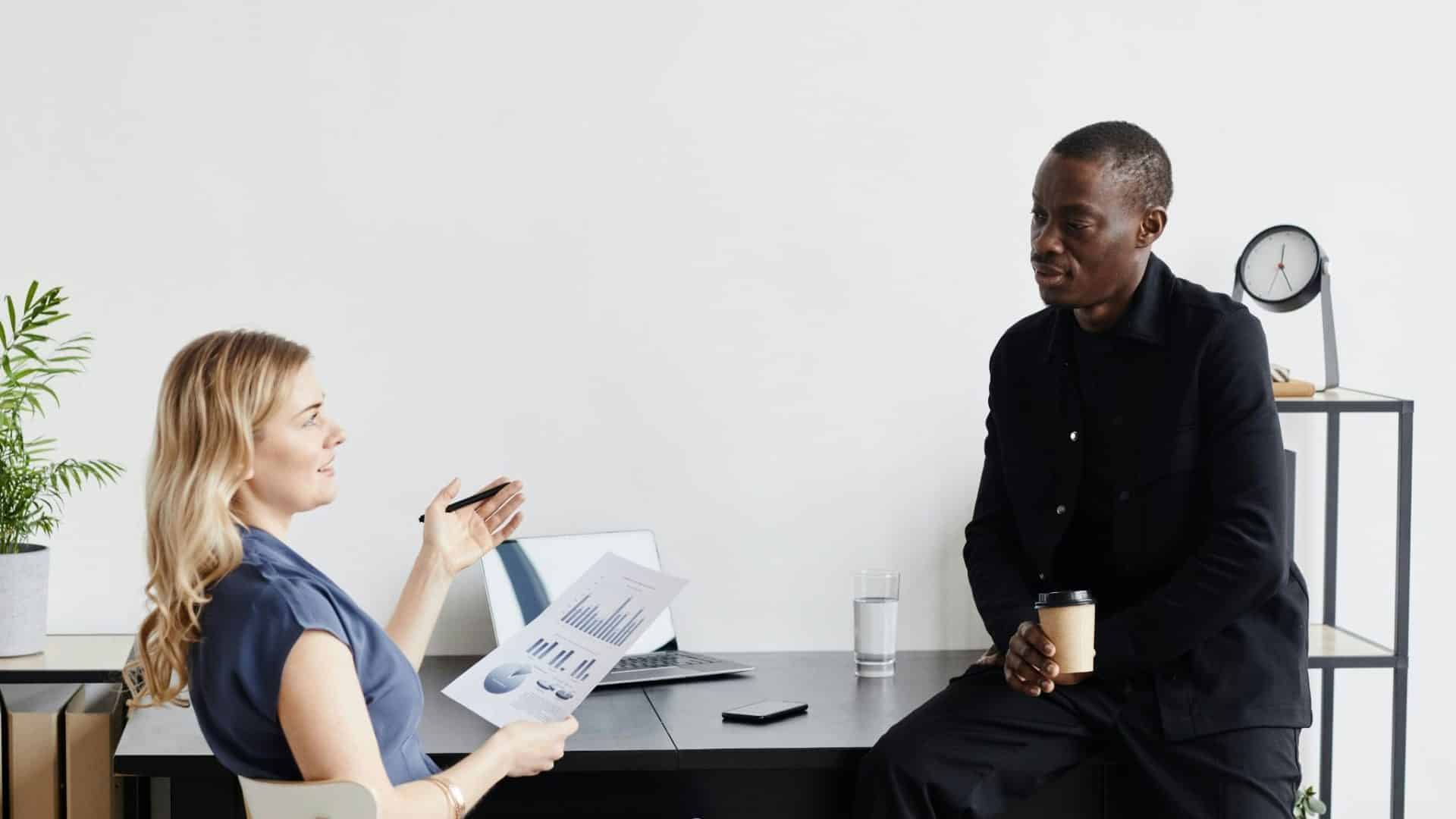 A man asking a woman