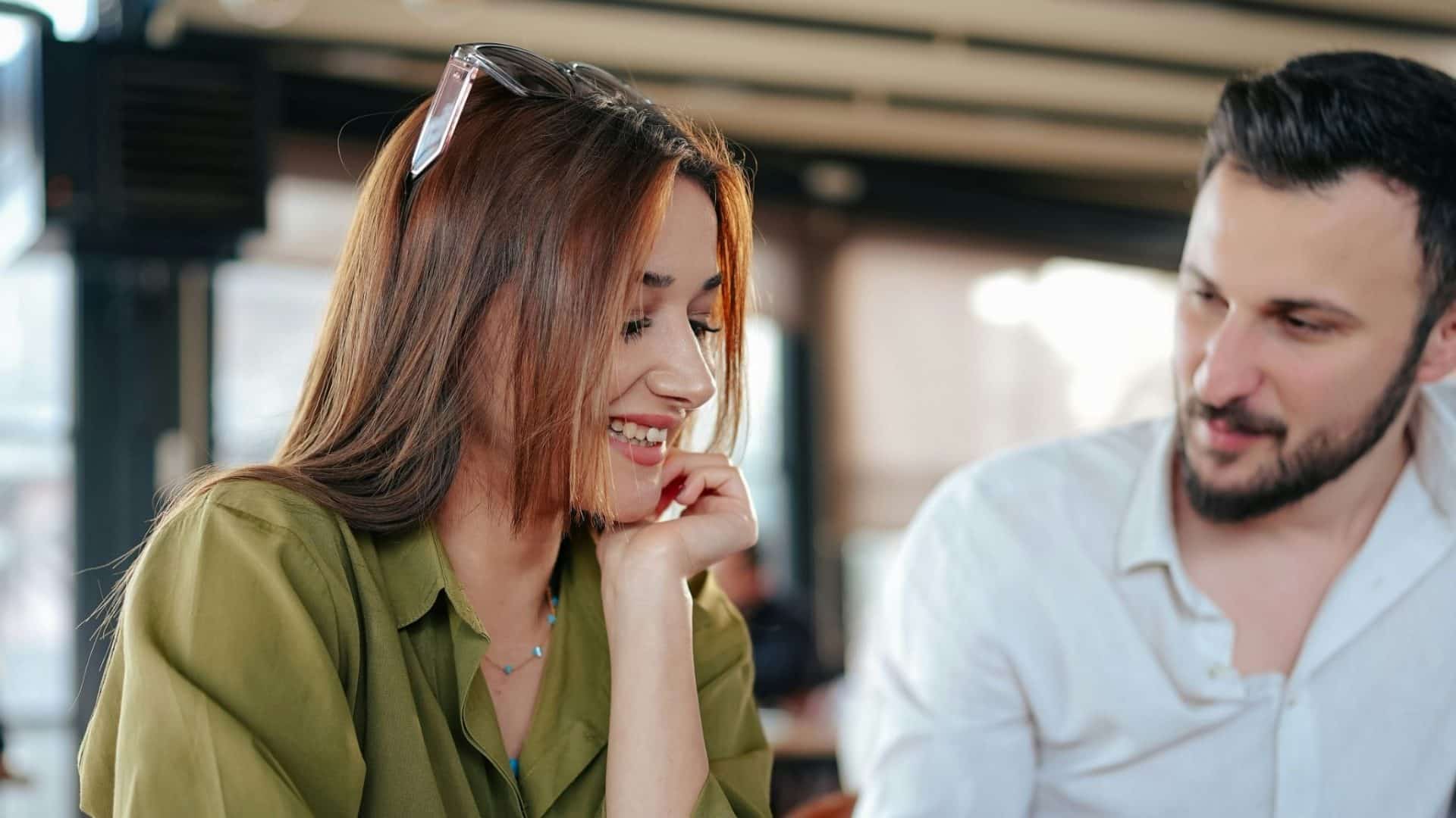Couple having a casual conversation