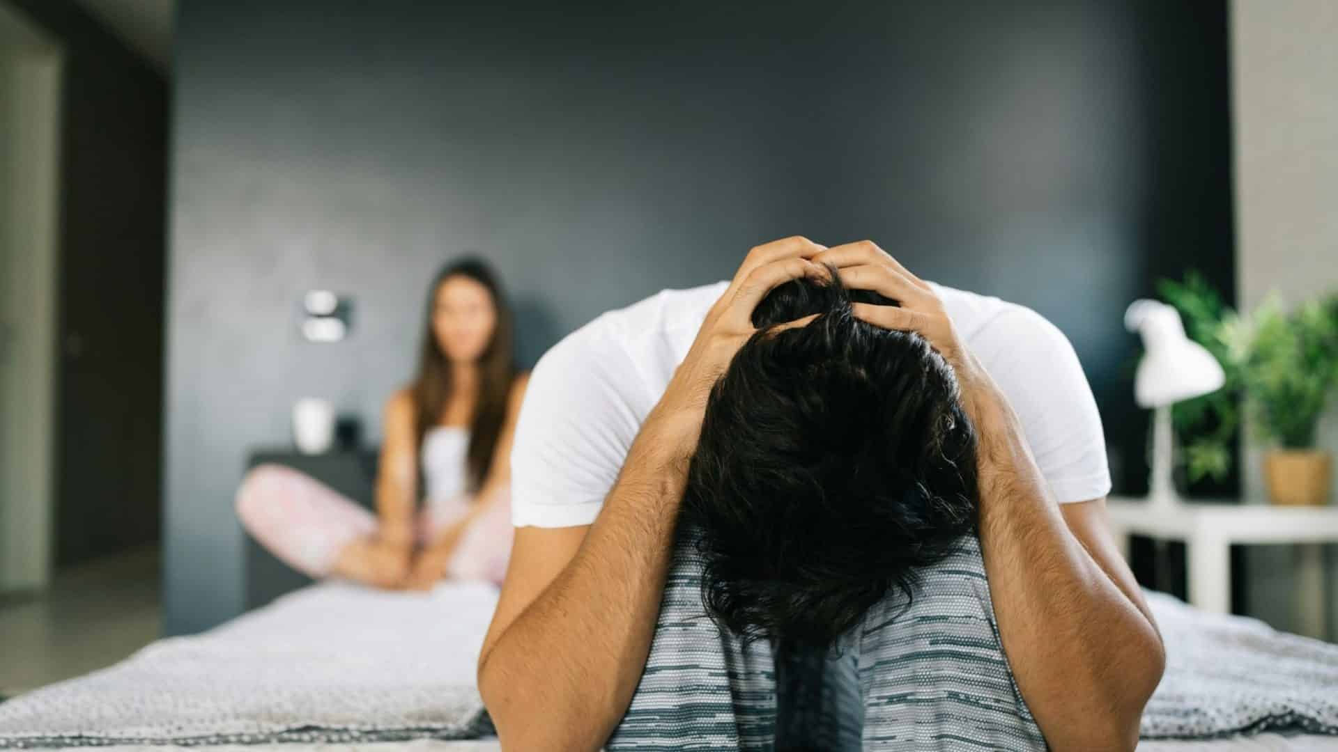 A man frustrated