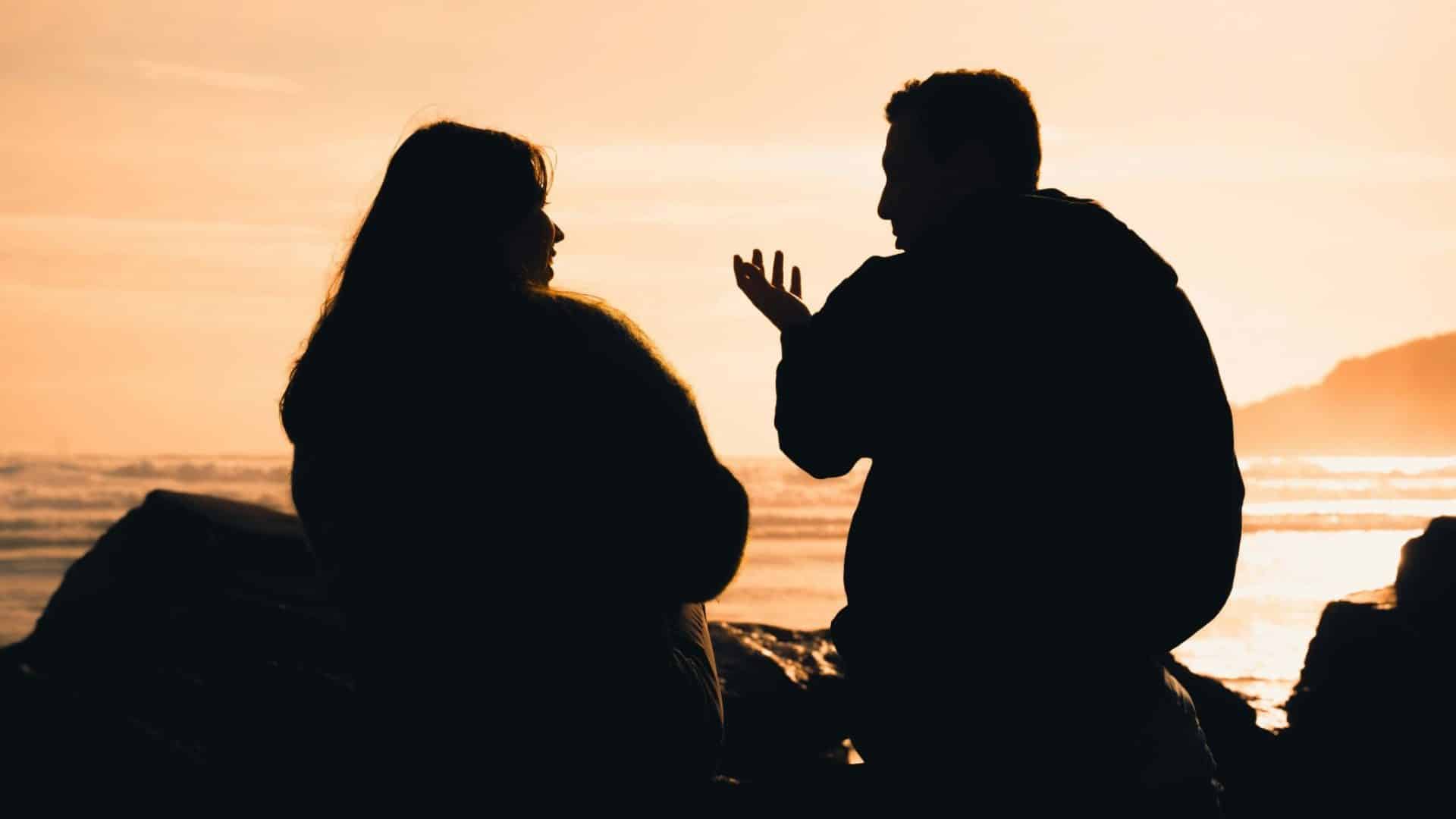 Couple having a serious conversation