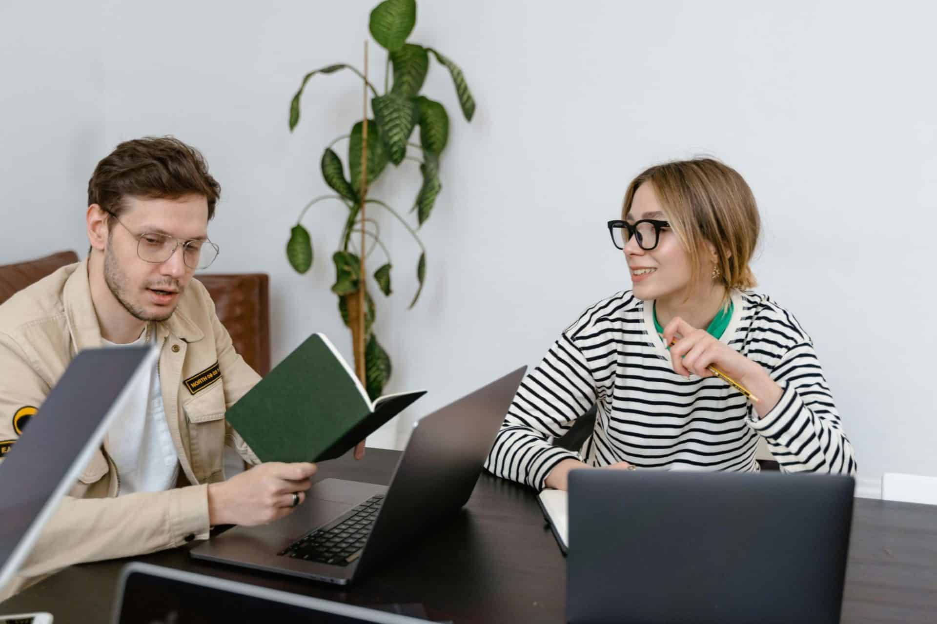 A man ignoring a woman