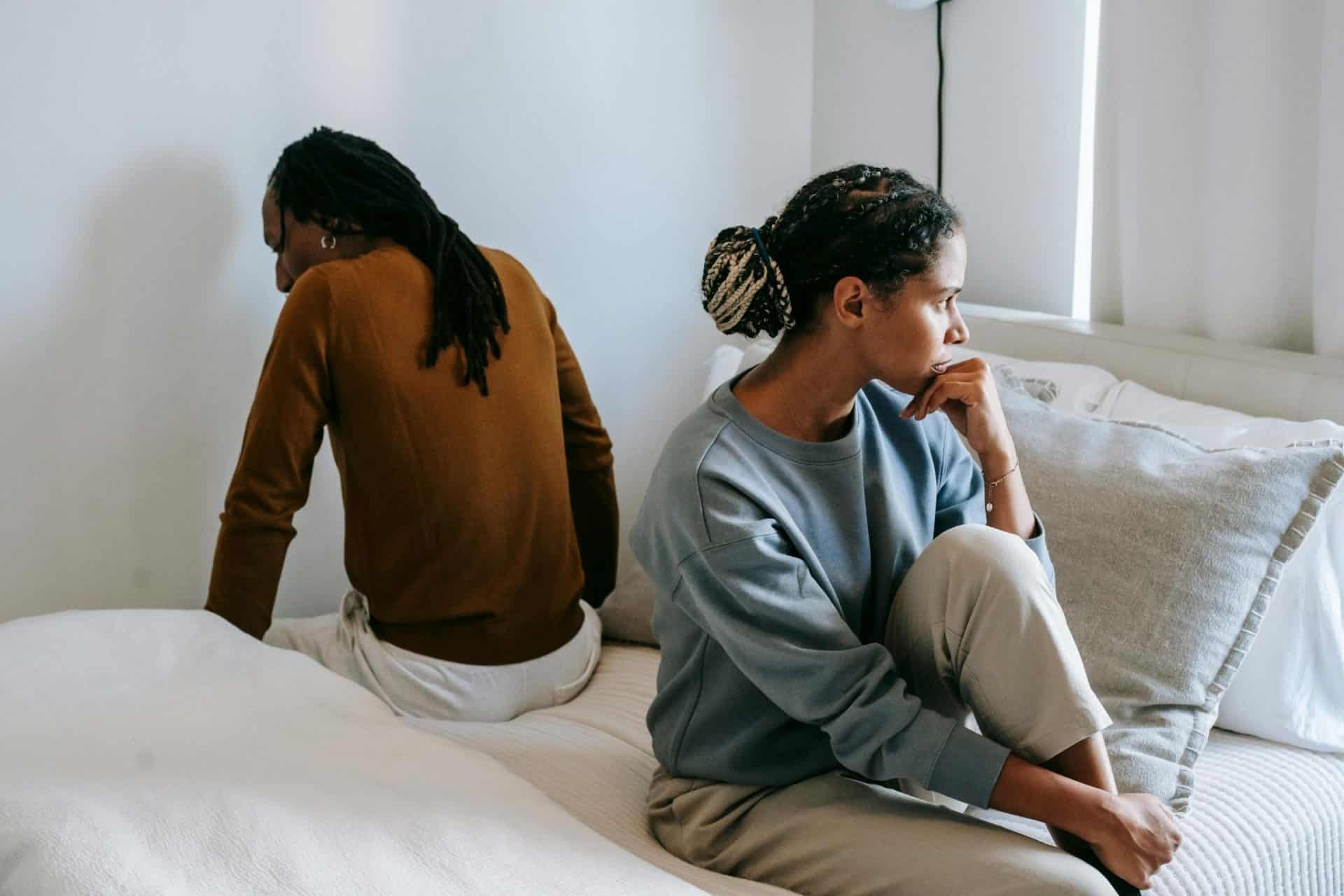 A man and woman after arguing
