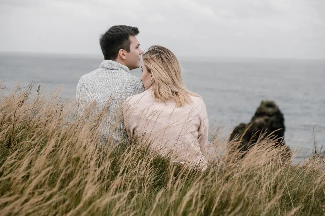 A couple spending a peaceful romantic time together.