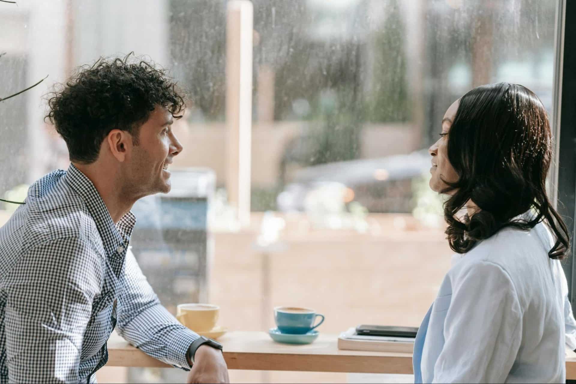 Man opening up emotionally in a quiet setting