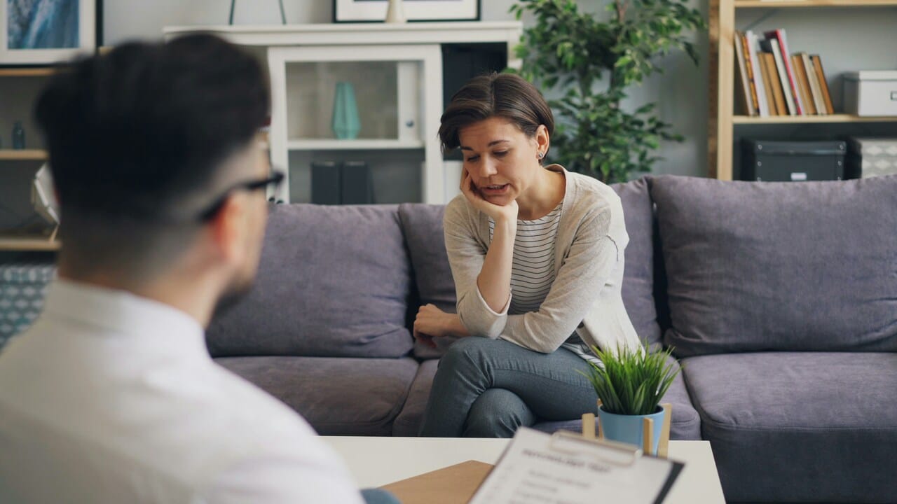 A woman in therapy