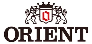 Orient watch logo featuring a seal with a red "O" over "ORIENT" in all capital letters.